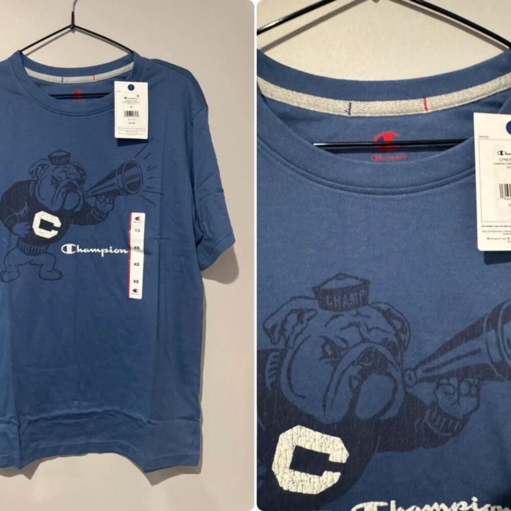 Champion Men's Blue and Navy T-shirt - Picture 1 of 1